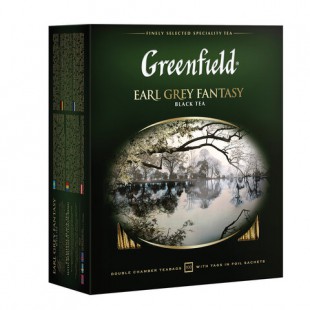 Чай черный GREENFIELD "Earl Grey Fantasy", 100 пакетов, коробка