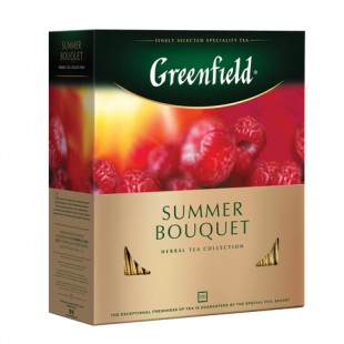 Чай травяной GREENFIELD "Summer Bouquet", 100 пакетов, коробка