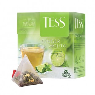 Чай зеленый TESS "Ginger Mojito", 20 пирамидок, коробка