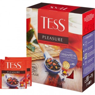 Чай черный TESS "Pleasure", 100 пакетов, коробка