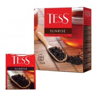 Чай черный TESS "Sunrise", 100 пакетов, коробка