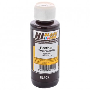 Чернила BROTHER универсальные, черный, 0,1 л, HI-BLACK, совместимые, 1507010392U