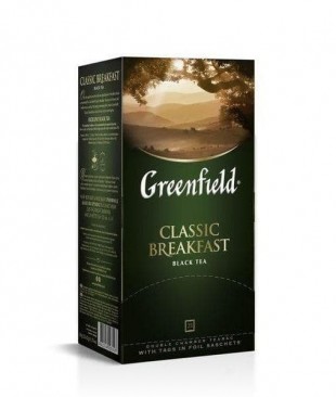 Чай черный GREENFIELD "Classic Breakfast", 25 пакетов, коробка