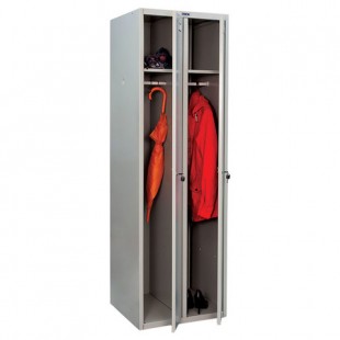 Шкаф металлический для одежды ПРАКТИК "LS-21", двухсекционный, 1830х575х500 мм, 33 кг