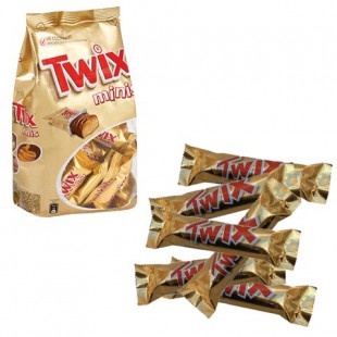 Шоколадные батончики TWIX "Minis", 184 г, флоу-пак