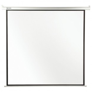 Экран проекционный BRAUBERG MOTO, матовый, настенный, электропривод, 180х180 см, 1:1
