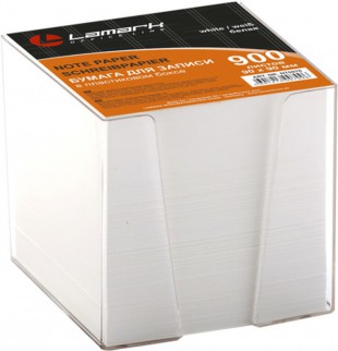 Блок для записей в подставке LAMARK, 90х90мм, 900 листов, белый