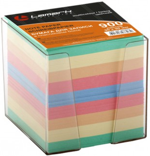Блок для записей в подставке LAMARK, 90х90мм, 900 листов, цветной
