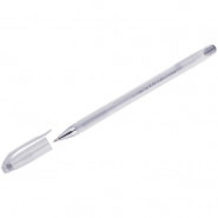 Ручка гелевая CROWN "Hi-Jell Metallic", узел 0,7 мм, пластик, серебрянный