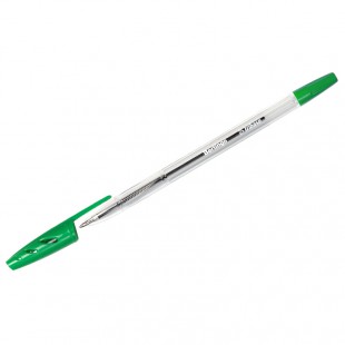 Ручка шариковая BERLINGO "Tribase", узел 1 мм, пластик, зеленый