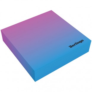 Блок для записей проклеенный BERLINGO "Radiance", 85х85 мм, 200 листов, гардиент розовый/голубой