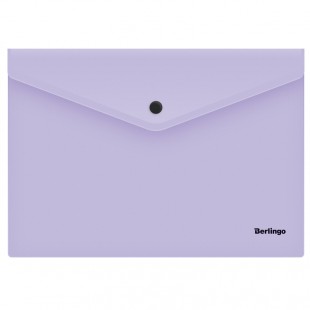 Папка-конверт на кнопке BERLINGO "Instinct", А4, 180 мкм, лаванда