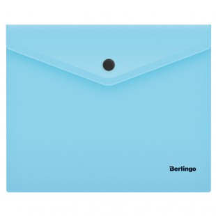 Папка-конверт на кнопке BERLINGO "Instinct", А5+, 180 мкм, аквамарин
