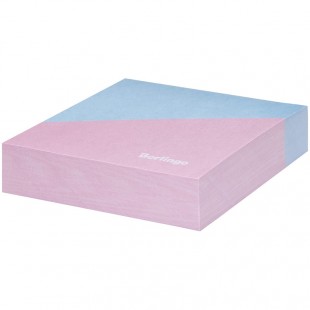 Блок для записей проклеенный BERLINGO "Haze", 85х85 мм, 200 листов, голубой/розовый