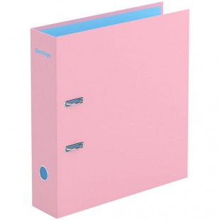 Папка-регистратор BERLINGO "Haze", 80 мм, матовый ламинированный, розовый