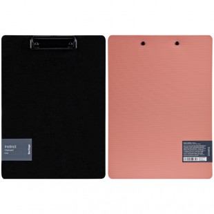 Доска-планшет BERLINGO "Instinct", А4, пластик, фламинго/черный