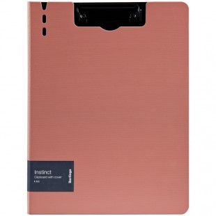 Папка-планшет BERLINGO "Instinct", А4, пластик, фламинго/черный