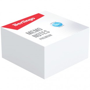 Блок для записей BERLINGO "Premium", 90х90 мм, 500 листов, белый