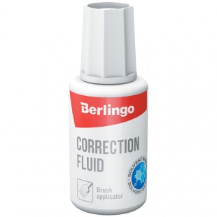Корректирующая жидкость BERLINGO, 20 мл, кисть