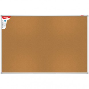 Доска пробковая BERLINGO "Premium", 60х90 см, алюминий, коричневый