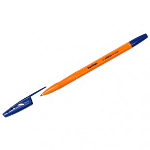 Ручка шариковая BERLINGO "Tribase Orange", узел 0,7 мм, синий