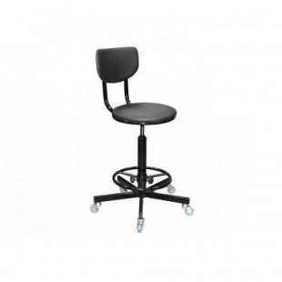 Кресло промышленное INMEDIX "КР02", кожзам/металл, черный