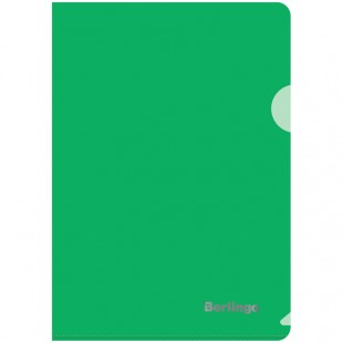 Папка-уголок BERLINGO, А5, 180 мкм, зеленый