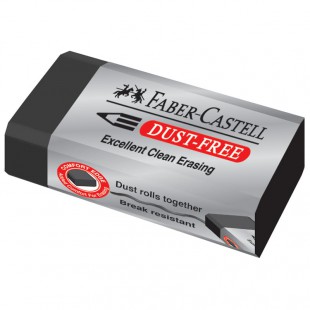 Резинка стирательная FABER-CASTELL "Dust Free", 45х22х13 мм, черный