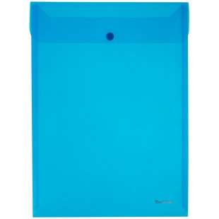 Папка-конверт на кнопке вертикальный BERLINGO, А4, 180 мкм, синий