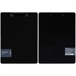 Доска-планшет BERLINGO "Steel&Style", А4, пластик, черный
