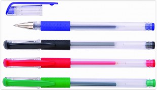 Ручки гелевые DOLCE COSTO, грип, узел 0,5 мм, пластик, комплект 4 штуки