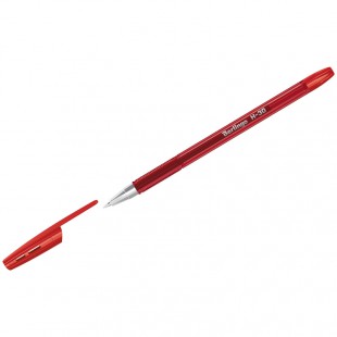 Ручка шариковая BERLINGO "H-30", узел 0,7 мм, пластик, красный