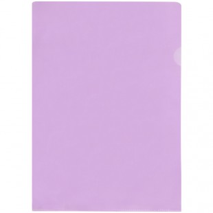 Папка-уголок OFFICE SPACE, А4, 100 мкм, прозрачный фиолетовый