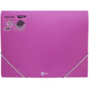 Папка на резинках BERLINGO "Skyline", 35 мм, 500 мкм, розовый