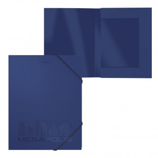 Папка на резинках ERICH KRAUSE "Megapolis", 30 мм, 700 мкм, синий