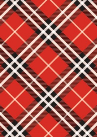 Блокнот ОФИС-ЛИДЕР, А6, 60 листов, клетка, склейка, шотландка красная