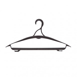 Вешалка-плечики со штангой Office Clean, размер 50-54, пластик, черный, 42 см