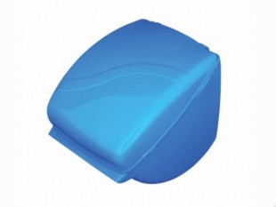Держатель для туалетной бумаги МУЛЬТИ "Волна", пластик, голубой