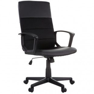 Кресло руководителя HELMI "HL-E26 Segment", экокожа/пластик, черный