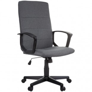Кресло руководителя HELMI "HL-E26 Segment", ткань/пластик, серый