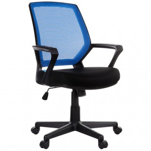Кресло офисное HELMI "HL-M02 Step", сетка/пластик, синий