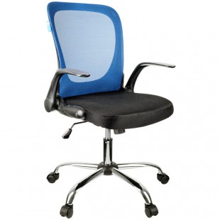 Кресло офисное HELMI "HL-M04 Active", сетка/металл, синий