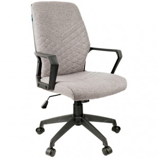 Кресло офисное HELMI "HL-M05 Ambition", ткань/пластик, светло-серый