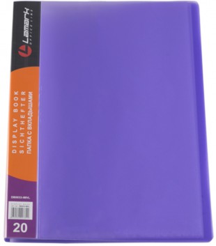 Папка 20 вкладышей LAMARK "Неон", 0,60 мм, 15 мм, фиолетовый