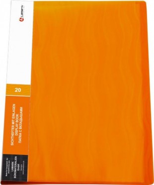 Папка 20 вкладышей LAMARK "Волна", 15 мм, 600 мкм, оранжевый