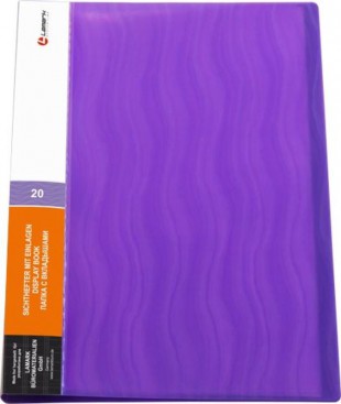 Папка 20 вкладышей LAMARK "Волна", 15 мм, 600 мкм, фиолетовый