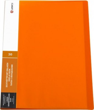 Папка 30 вкладышей LAMARK "Неон", 0,60 мм, 20 мм, оранжевый
