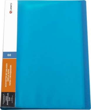 Папка 60 вкладышей LAMARK "Неон", 0,60 мм, 40 мм, синий