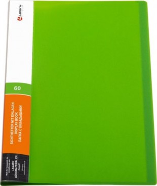 Папка 60 вкладышей LAMARK "Неон", 0,60 мм, 40 мм, зеленый