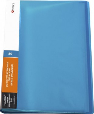 Папка 80 вкладышей LAMARK "Неон", 0,80 мм, 50 мм, синий
